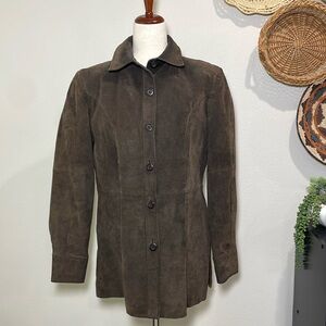 VTG Middlebrook Park Jacket Brown Suede Leather Western Bohemian Ladies Medium